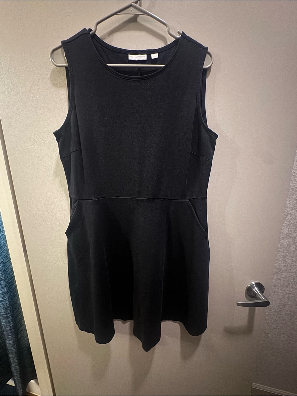 New York & Company Black Sleeveless A-Line Dress